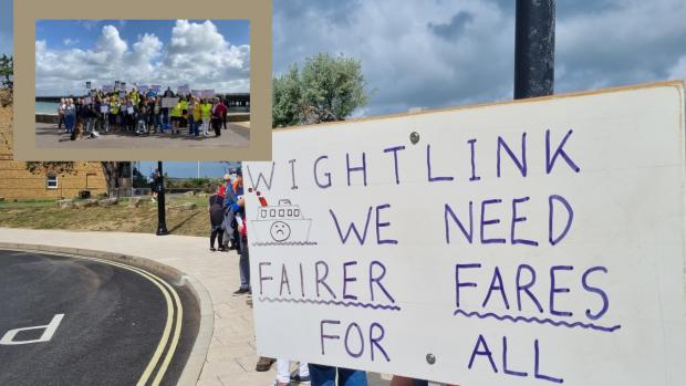 Wightlink Protest